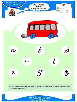 Çocuklar İçin O Sesi Çalışma Sayfaları 